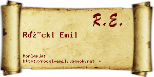 Röckl Emil névjegykártya